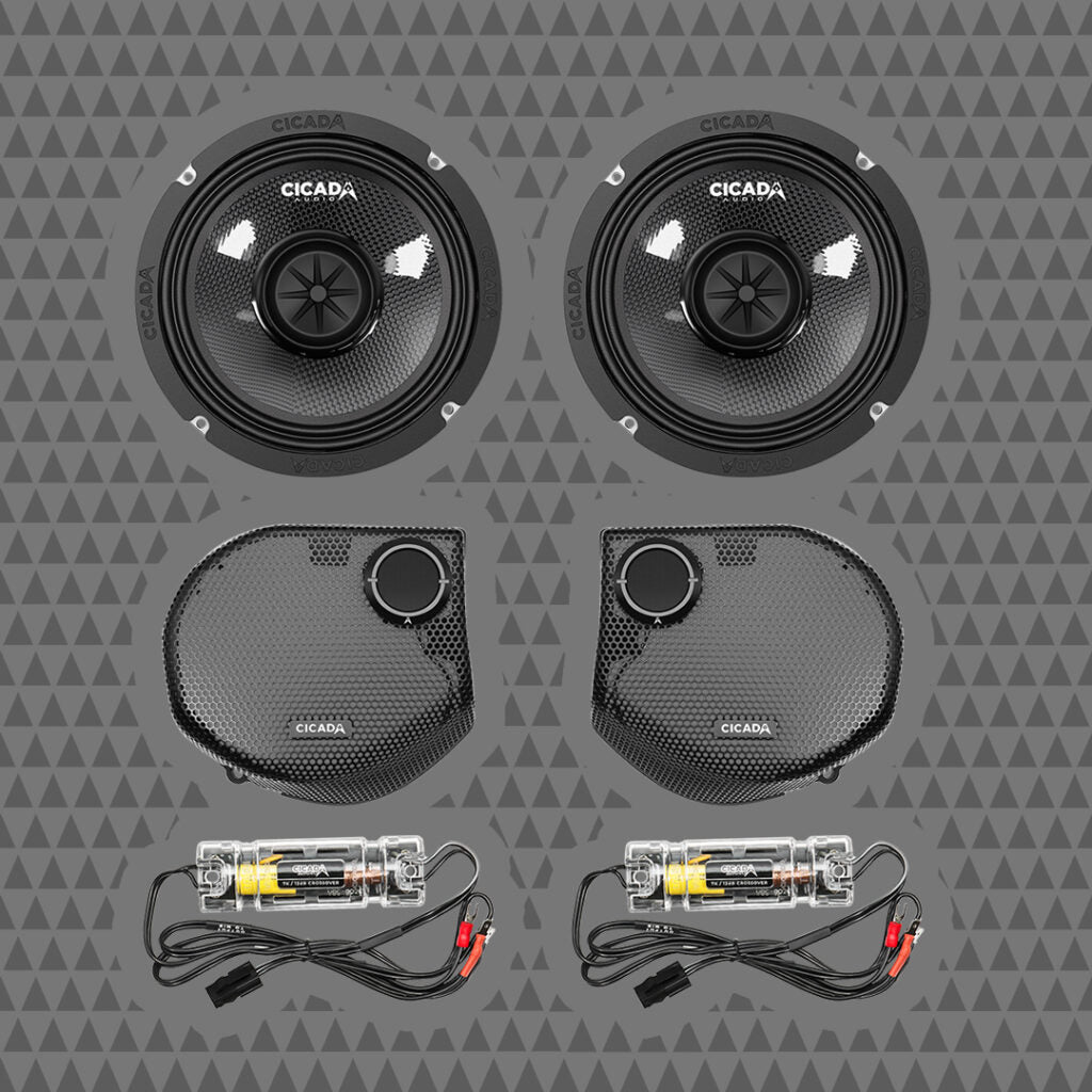 Cicada 24CXK65 SG – 6.5" Mid-Bass/1" Component Speaker Kit - Street Glide