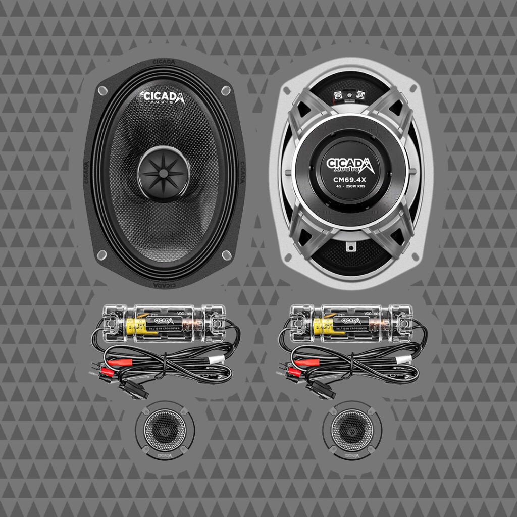 Cicada 24CXK69 – 2024+ 6x9" Mid-Bass Component Speaker Kit