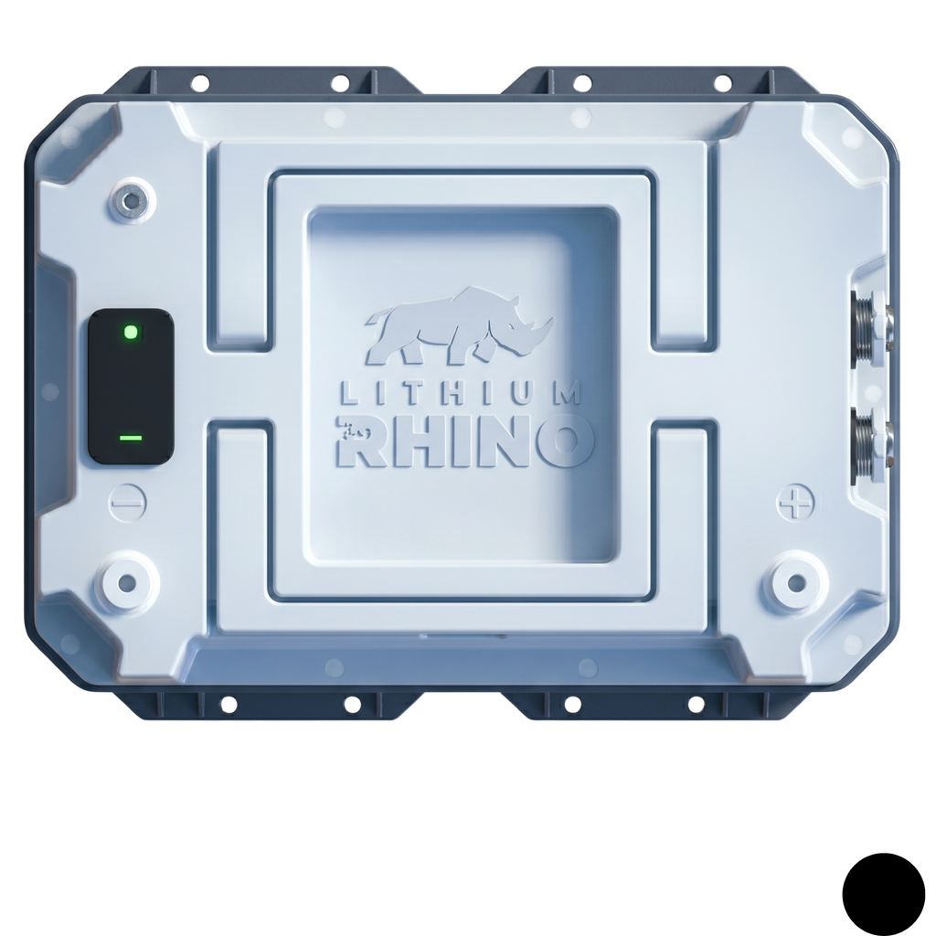Lithium Rhino marine battery, top view