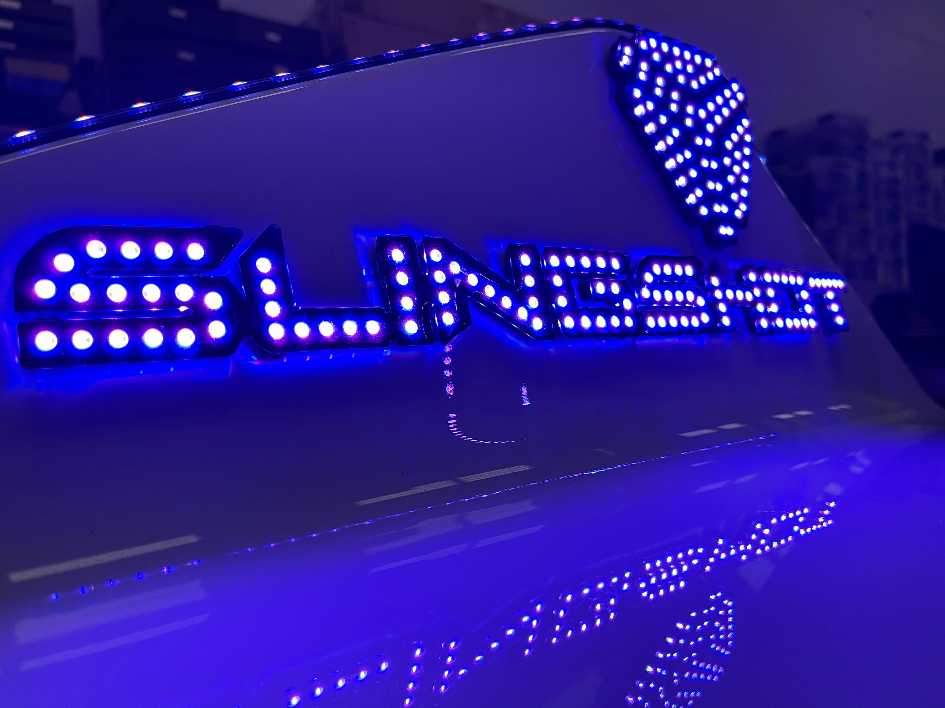 (18E) Clear "Slingshot" Rear (Fin) letters with Emblem (small)