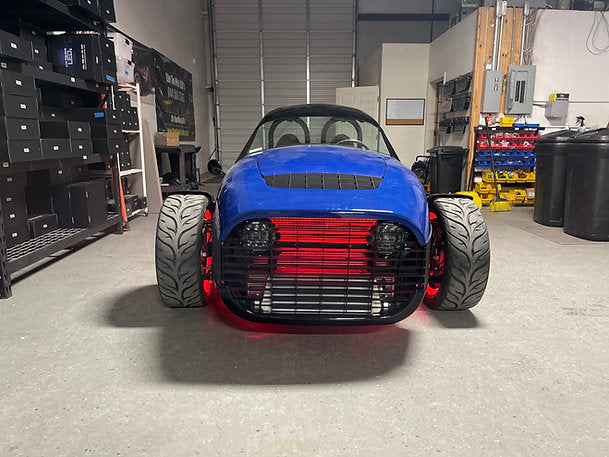 LITE THE NITE LED - (12A1) Clear Chase Vanderhall Kit w Wheel Rings