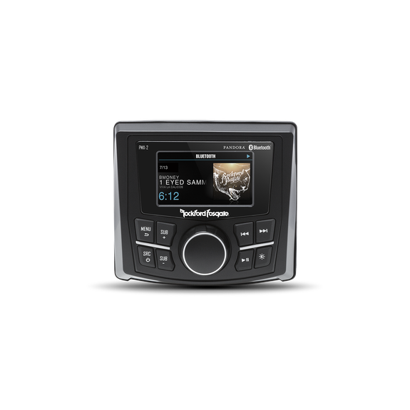 Rockford Fosgate Punch Marine Compact AM/FM/WB Digital Media Receiver 2.7" Display PMX-2