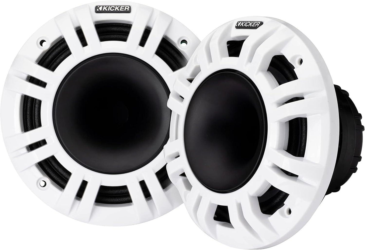 Kicker 48KMXL654 KMXL Series 6.5" Horn-Loaded Marine Coaxial Speakers w/ RGB LED (4Ω) (Pair)