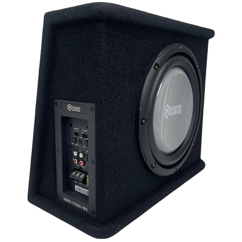 SoundQubed HDS2-110SL-WA 10" Loaded Wedge Enclosure with Amplifier