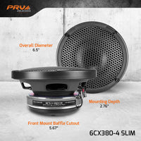 
              PRV 6CX380-4 SLIM -2-WAY FULLRANGE 6.5" PRO AUDIO COAXIAL
            