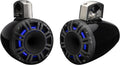 Kicker 51KMTCXL8 8" Horn-Loaded Marine Wake-Tower Speakers w/ RGB LED (Black) (4Ω) (Pair)
