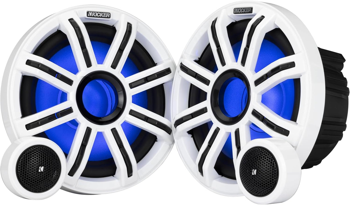 Kicker 51MSS8 M-Class Premium 8" Marine Component Speaker System w/ RGBW LED (4Ω) (Pair)