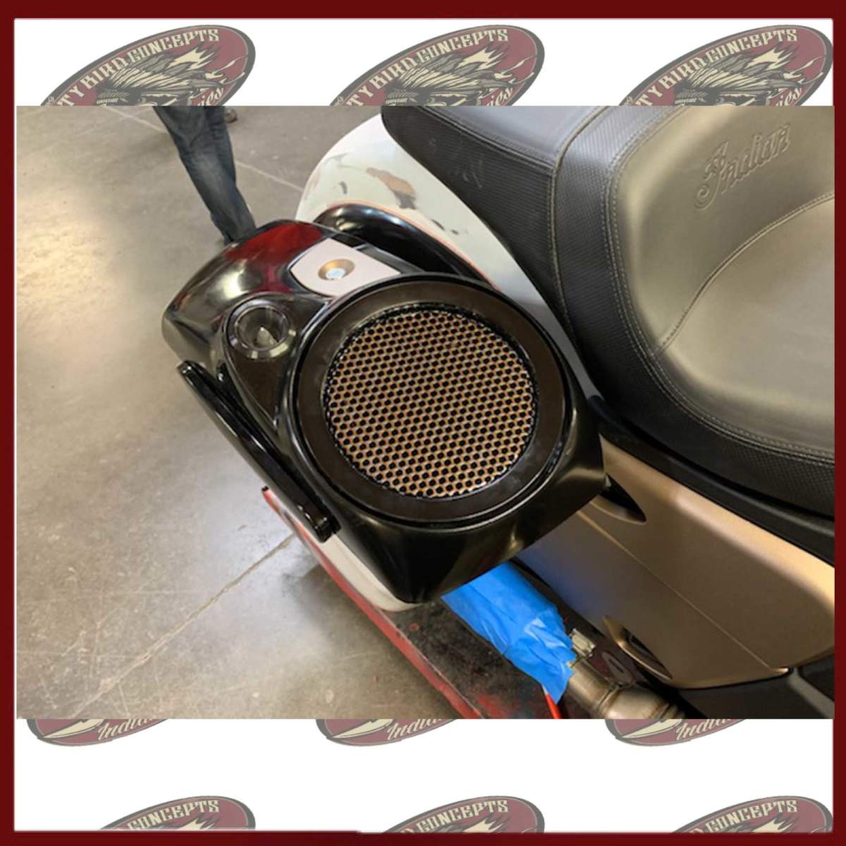 DIRTYBIRD CONCEPTS -Indian 8″ Audio Speaker Lids 2018 To 2023 | DBC788