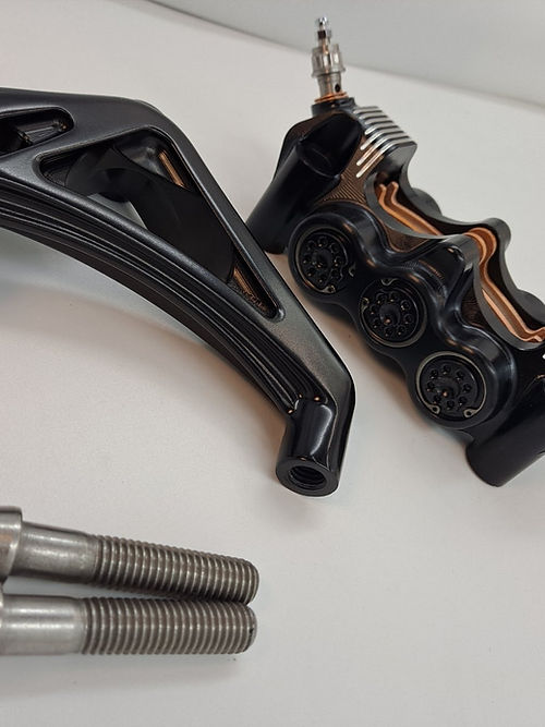 American suspension - Stoppie King™ Monoblock Radial Caliper Left Side for 18" Rotor -Black