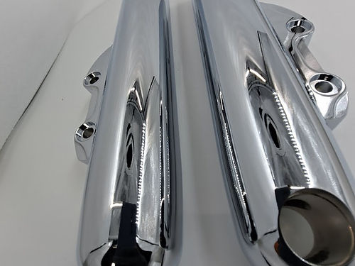AMERICAN SUSPENSION - FORK LEGS- Chrome Finish Smooth Hidden Axle Bagger Legs 1990-UP
