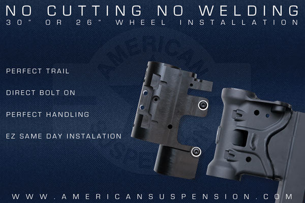 AMERICAN SUSPENSION - 30 or 32 wheel Touring Bolt On Big Wheel kit - 1989-2023