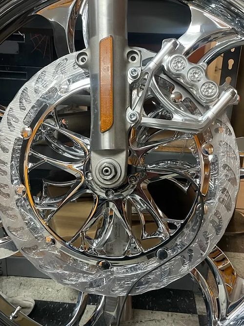 American suspension - Stoppie King™ Monoblock Radial Caliper Left Side for 18" Rotor -Black Contrast