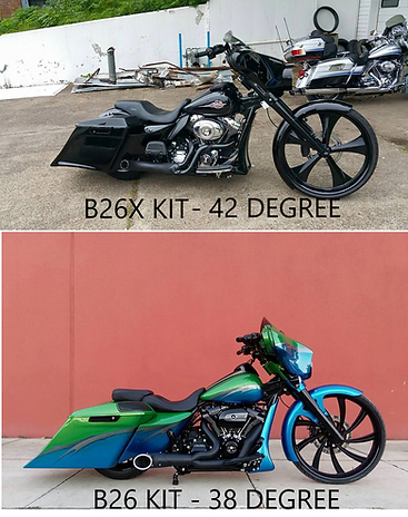 AMERICAN SUSPENSION -Touring Bolt On Big Wheel kit for 26 or 30 wheel 42° rake- 1989-2022