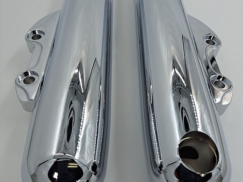 AMERICAN SUSPENSION - FORK LEGS- Chrome Finish Smooth Hidden Axle Bagger Legs 1990-UP
