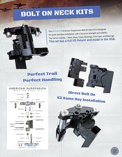 AMERICAN SUSPENSION - 30 or 32 wheel Touring Bolt On Big Wheel kit - 1989-2023