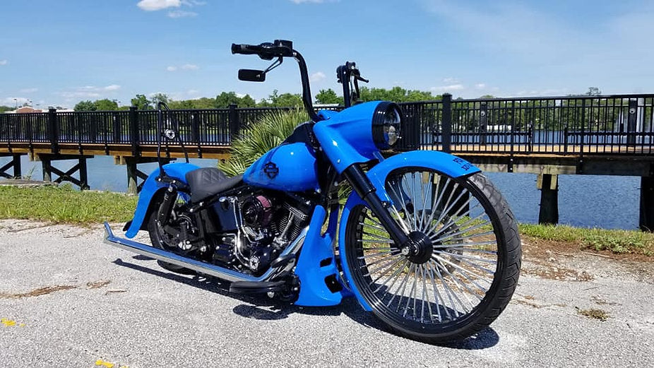 AMERICAN SUSPENSION - Softail Bolt On Big Wheel kit for 26 or FAT 23 Wheel- 2000-2017