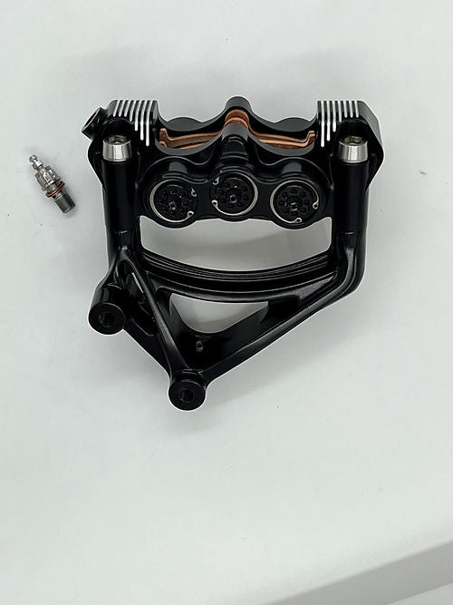American suspension - Stoppie King™ Monoblock Radial Caliper Left Side for 18" Rotor -Black Contrast