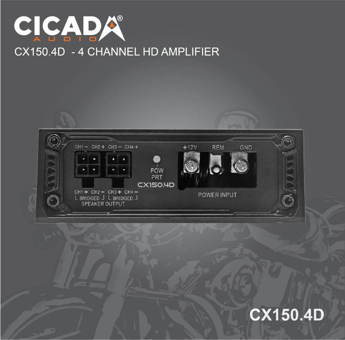 Cicada Audio CX150.4D – 4-Channel Amplifier, 150W x4