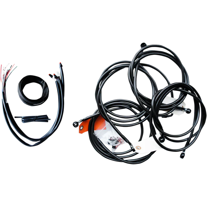 LA choppers - BAGGER TWIN PEAKS KIT W/ CABLES (BLACK)