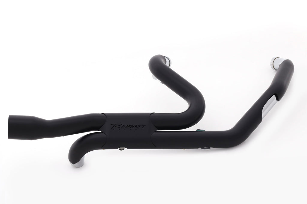 Rinehart Racing - SLIMLINE DUALS SYSTEM WITH SLIP-ON MUFFLERS FOR HARLEY TOURING