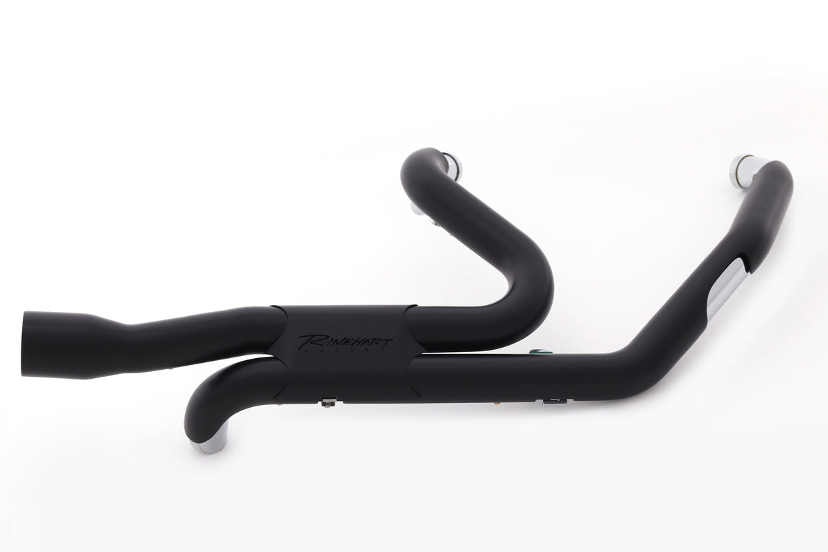 Rinehart Racing - SLIMLINE DUALS SYSTEM WITH SLIP-ON MUFFLERS FOR HARLEY TOURING