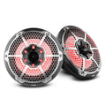 DS18 CF-10M 10" 2-Way Marine Coaxial Speakers w/ RGB LED (Carbon Fiber) (Pair)