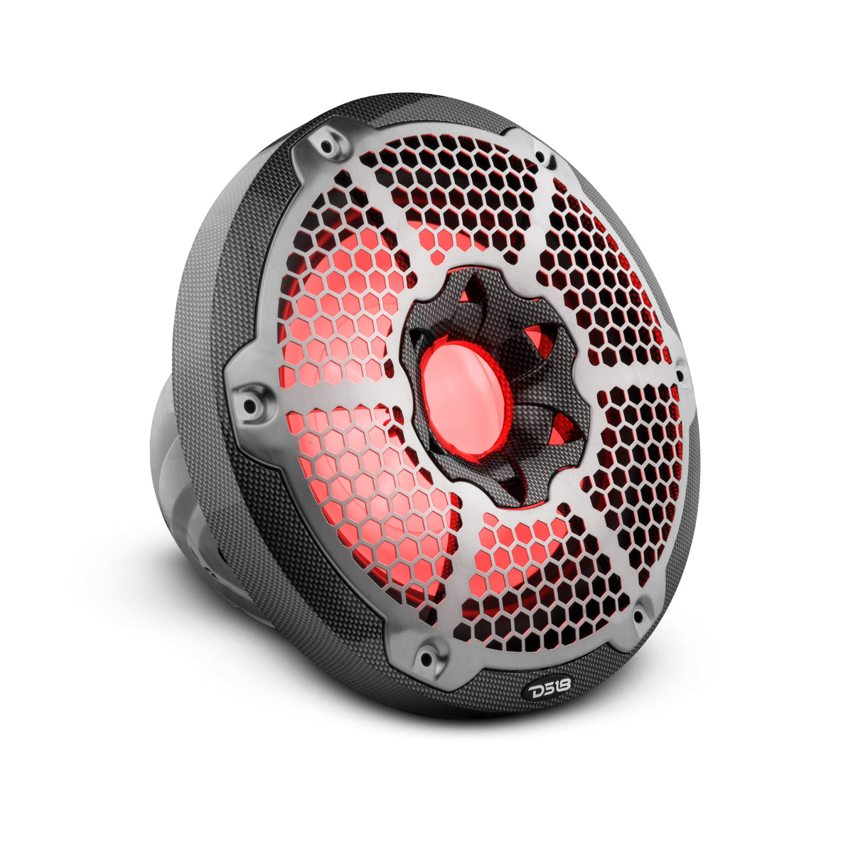 DS18 CF-10SUB 10" Marine Subwoofer w/ RGB LED (Carbon Fiber)
