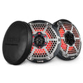 DS18 CF-65M 6.5" 2-Way Marine Coaxial Speakers w/ RGB LED (Carbon Fiber) (Pair)