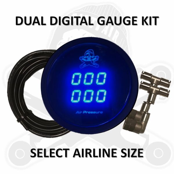 Dirty Air - DIRTY AIR - 2-1/16" DUAL Digital Air Pressure Gauge Kit
