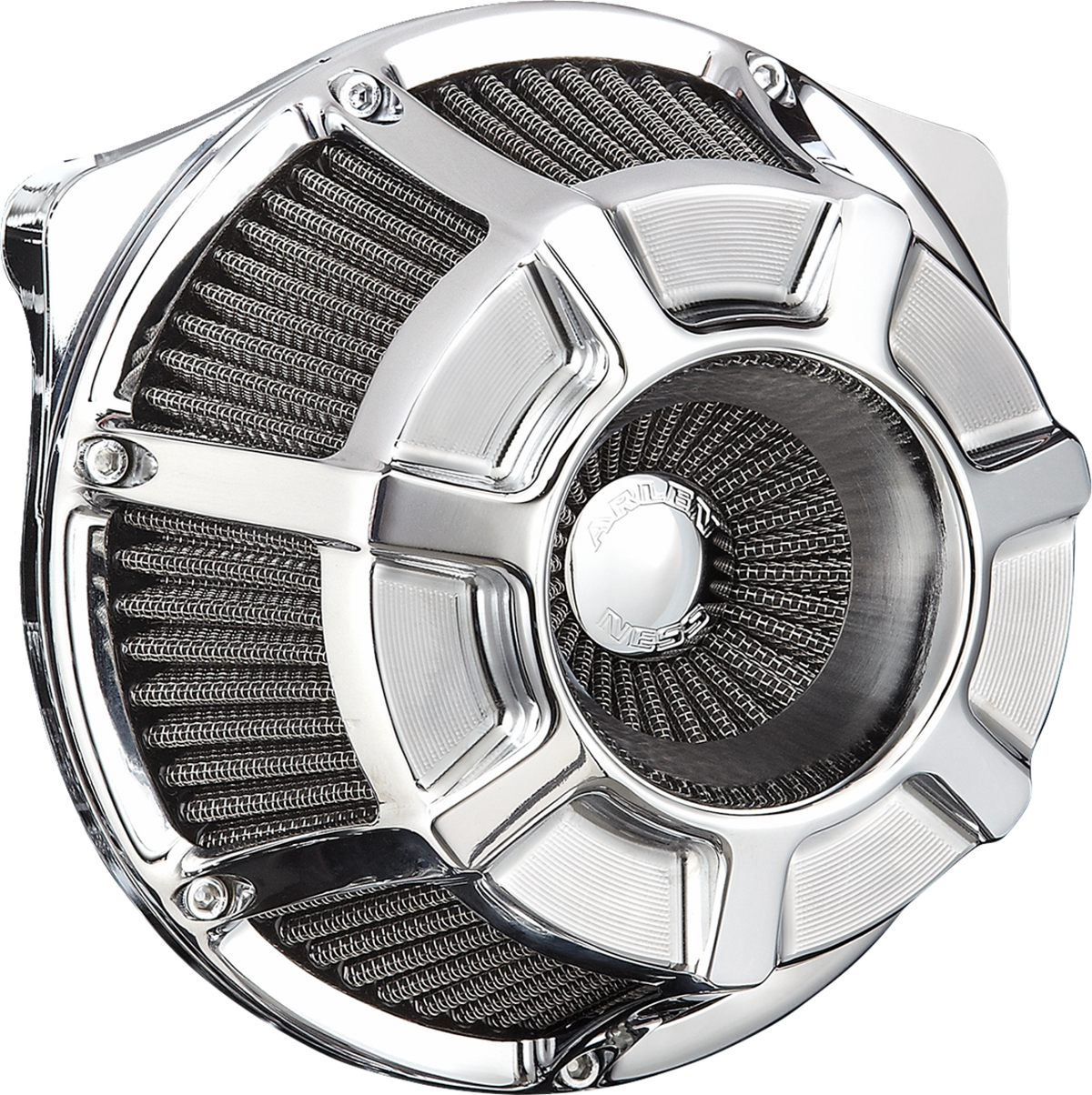 Inverted Series Air Cleaner Kit - Beveled - Chrome