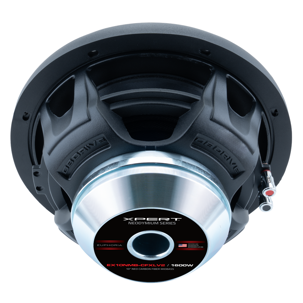 DB Drive Euphoria XPERT EX10NMB-CFXLV2 : Limited Edition Carbon Fiber 10" Midbass (3" VC)