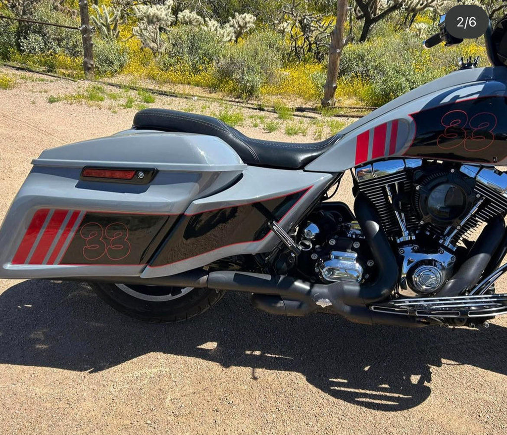 CYLENT CYCLES - Rear Kit - Stretched CVO Aggressor Bags (Rear End Kit)