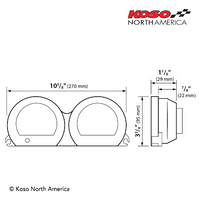 
              Koso North America - Digital Gauges - H HD-03X | TFT Gauge Set for Harley-Davidson® 2014-2023
            