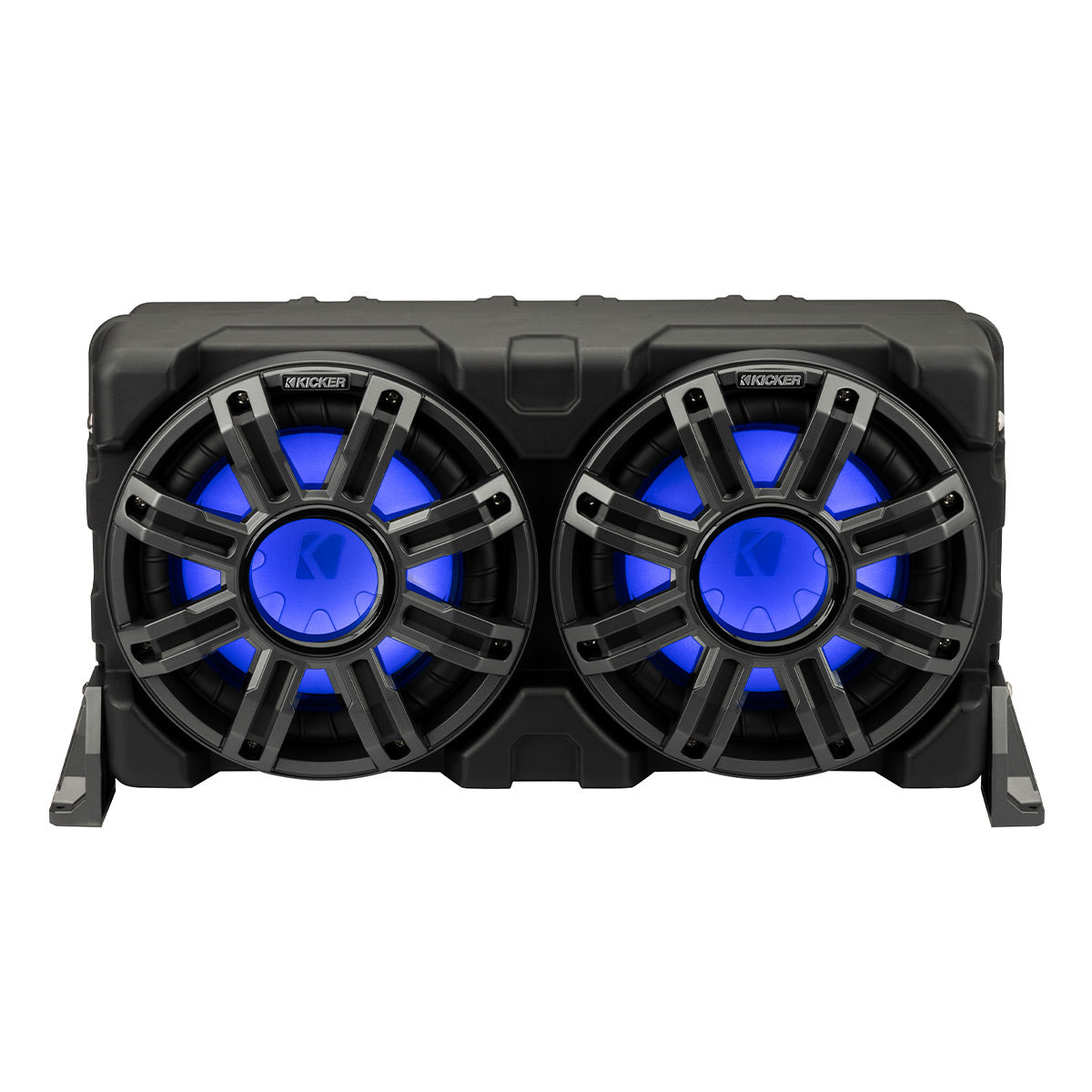 Kicker 51MWLE104 MWLE 10" Loaded Premium Marine Subwoofer Enclosure w/ Passive Radiator & RGBW LED (4Ω)