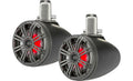 Kicker 45KMTC65 6.5" Marine Coaxial Wake-Tower Speakers w/ LED (Charcoal/Black) (4Ω) (Pair)