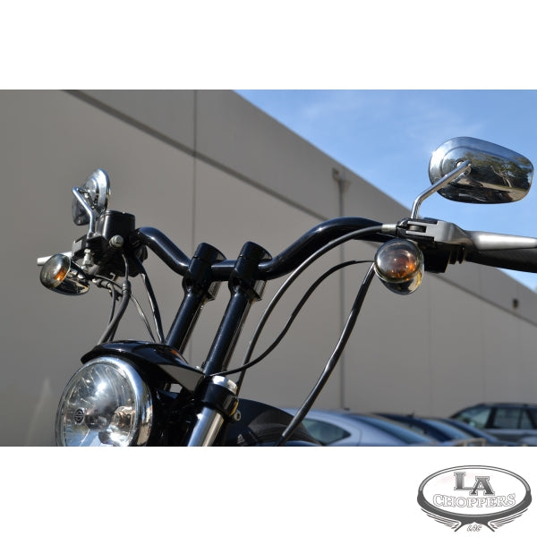 LA choppers - 1 1/4" DIAMETER HEFTY SUPER BAR BLACK UNIVERSAL