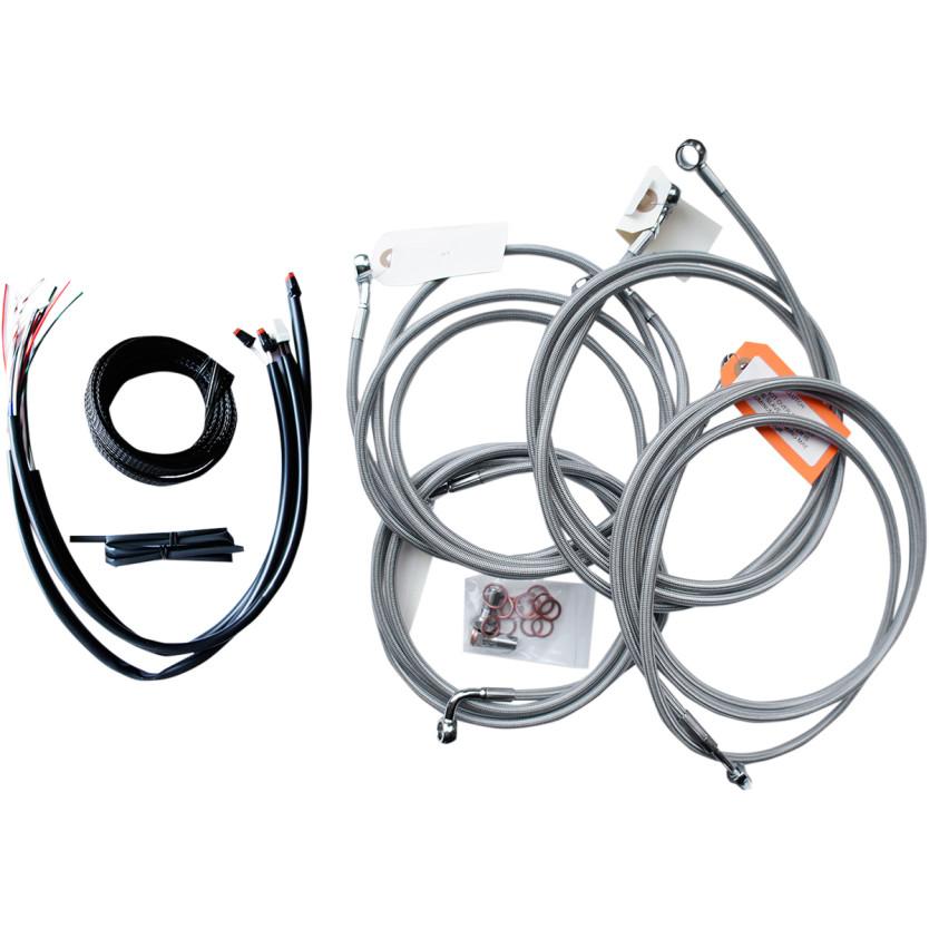 LA choppers - BAGGER TWIN PEAKS KIT W/ CABLES (CHROME)