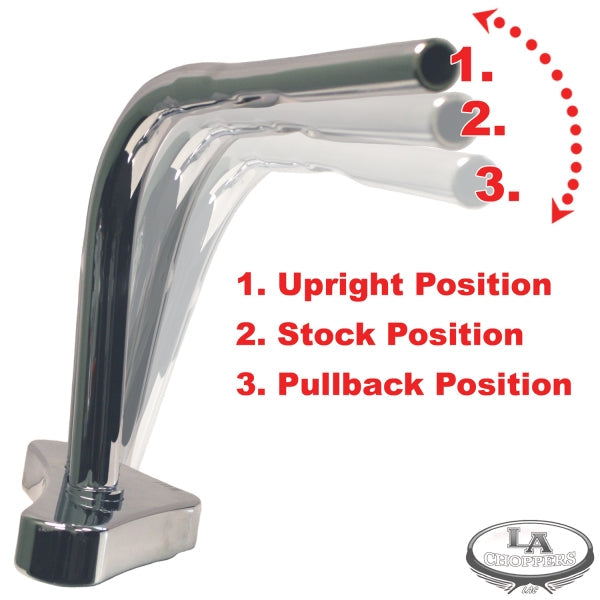 LA choppers - 5 DEGREE-TRIPLE TREE RISER ANGLE ADAPTERS CHROME HD