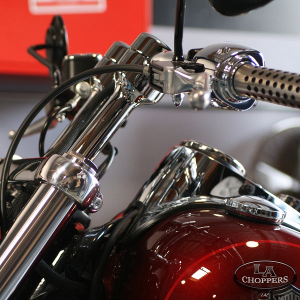 LA choppers - 5 DEGREE-TRIPLE TREE RISER ANGLE ADAPTERS CHROME HD