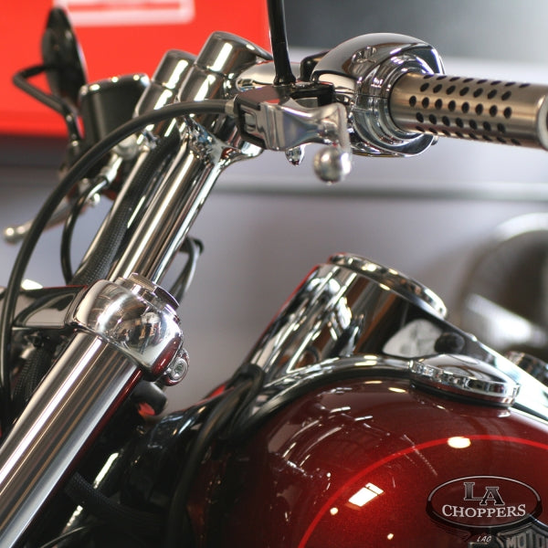 LA choppers - 5 DEGREE-TRIPLE TREE RISER ANGLE ADAPTERS CHROME HD