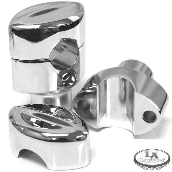 LA choppers - MOHAWK RISERS FOR 1" HANDLEBARS 1.5" RISE CHROME UNIVERSAL