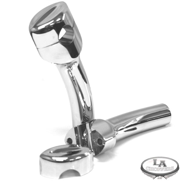 LA choppers - MOHAWK RISERS FOR 1" HANDLEBARS 5.5" CURVED RISE CHROME UNIVERSAL