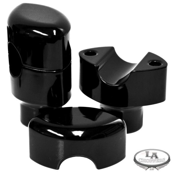 LA choppers - RISERS SMOOTHR FOR 1" HANDLEBARS 1.5" RISE BLACK UNIVERSAL