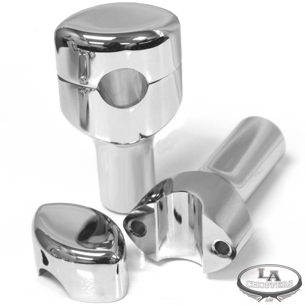 LA choppers - RISERS SMOOTH FOR 1" HANDLEBARS 3" RISE CHROME UNIVERSAL