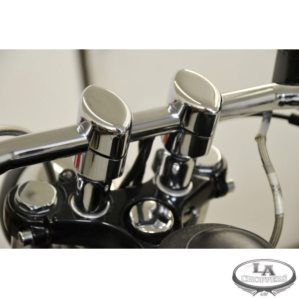 LA choppers - RISERS SMOOTH FOR 1" HANDLEBARS 3" RISE CHROME UNIVERSAL