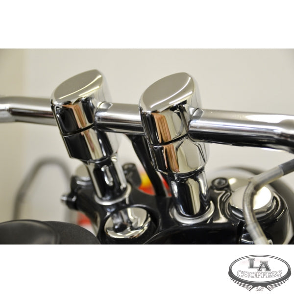 LA choppers - RISERS SMOOTH FOR 1" HANDLEBARS 3" RISE CHROME UNIVERSAL