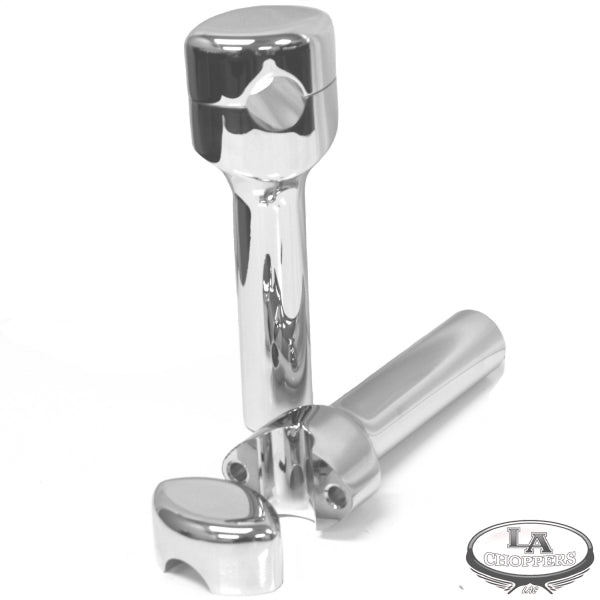 LA choppers - RISERS SMOOTH FOR 1" HANDLEBARS 6" RISE CHROME UNIVERSAL