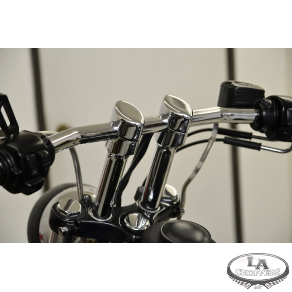 LA choppers - RISERS SMOOTH FOR 1" HANDLEBARS 6" RISE CHROME UNIVERSAL