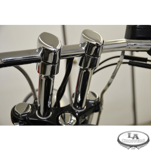 LA choppers - RISERS SMOOTH FOR 1" HANDLEBARS 6" RISE CHROME UNIVERSAL