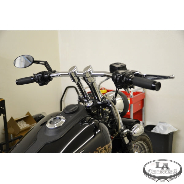 LA choppers - RISERS SMOOTH FOR 1" HANDLEBARS 6" RISE CHROME UNIVERSAL